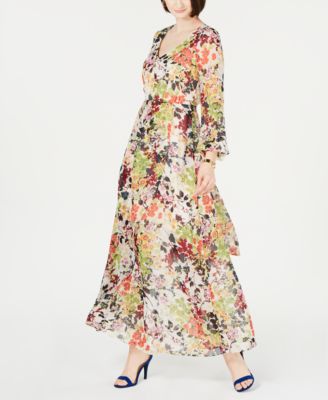 INC Floral-Print Maxi Dress, Created ...